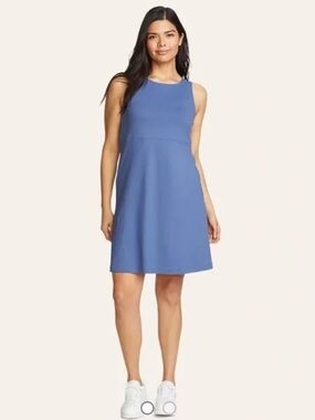NWT NEW Eddie Bauer Dress Aster Sleeveless‎ Empire Waist blue size XS